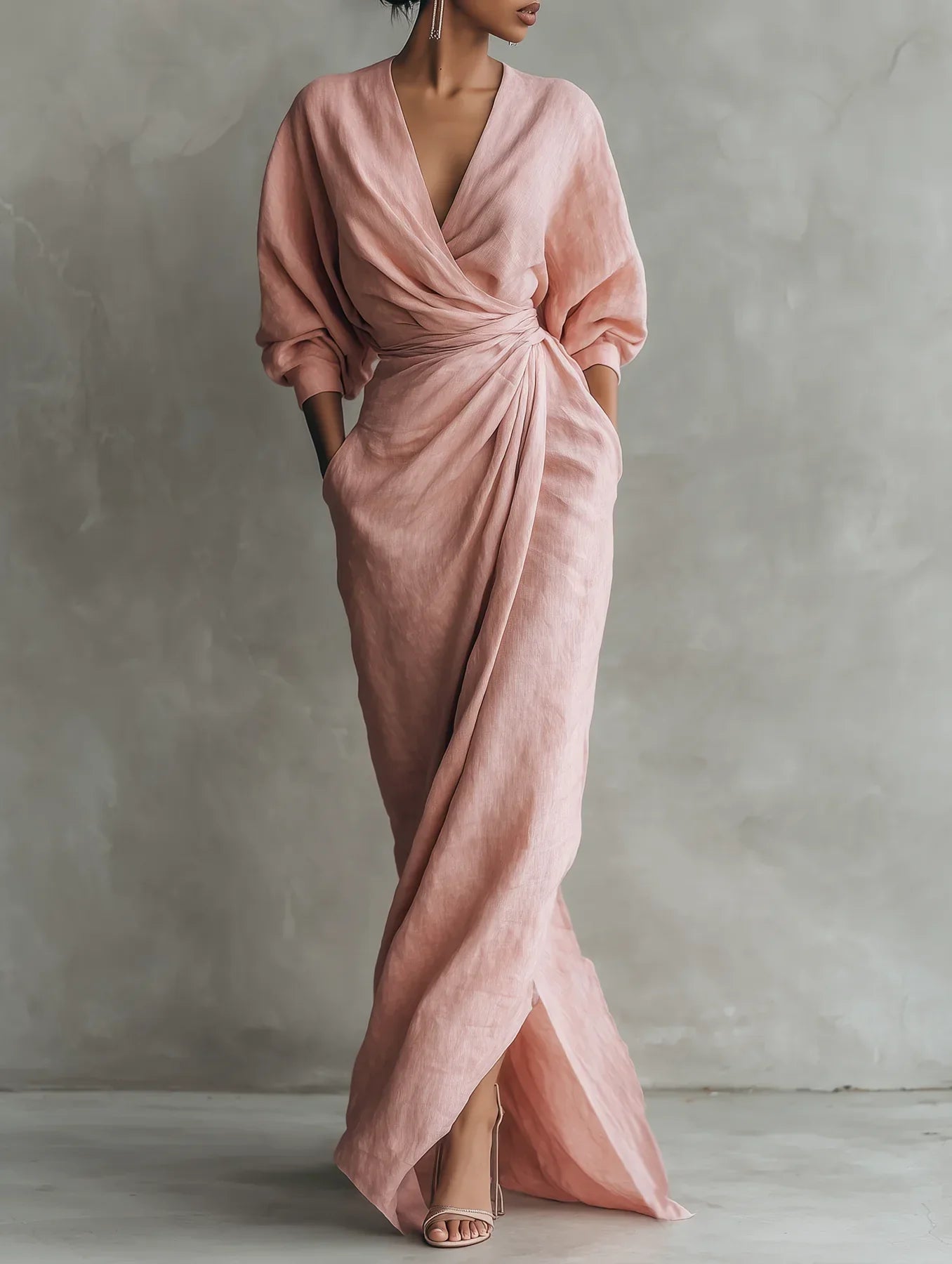 Lorena Maxi Dress with V-Neck