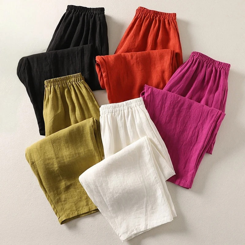 Amalia™ | Cotton & Linen Wide-Leg Pants