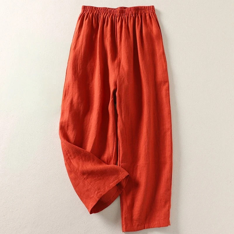 Amalia™ | Cotton & Linen Wide-Leg Pants