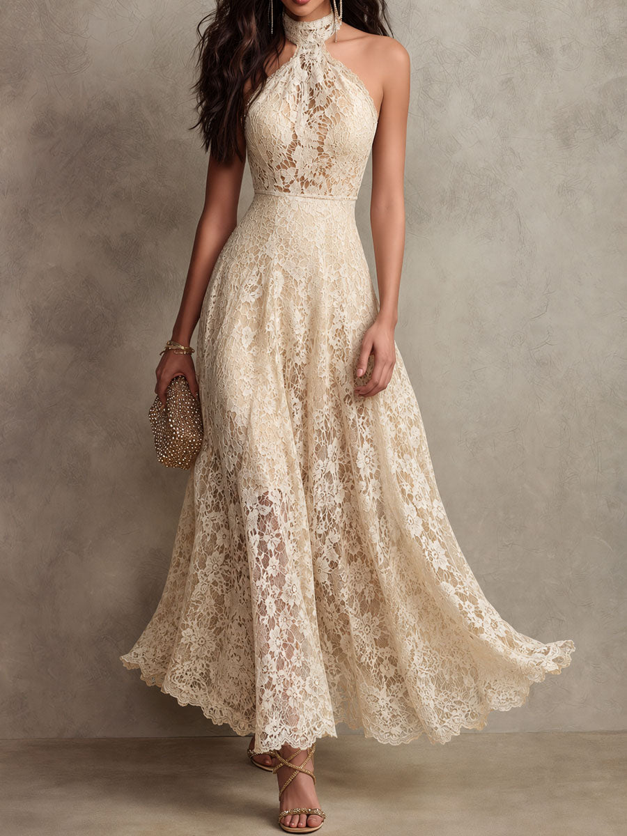 Ivory Evening Maxi Dress