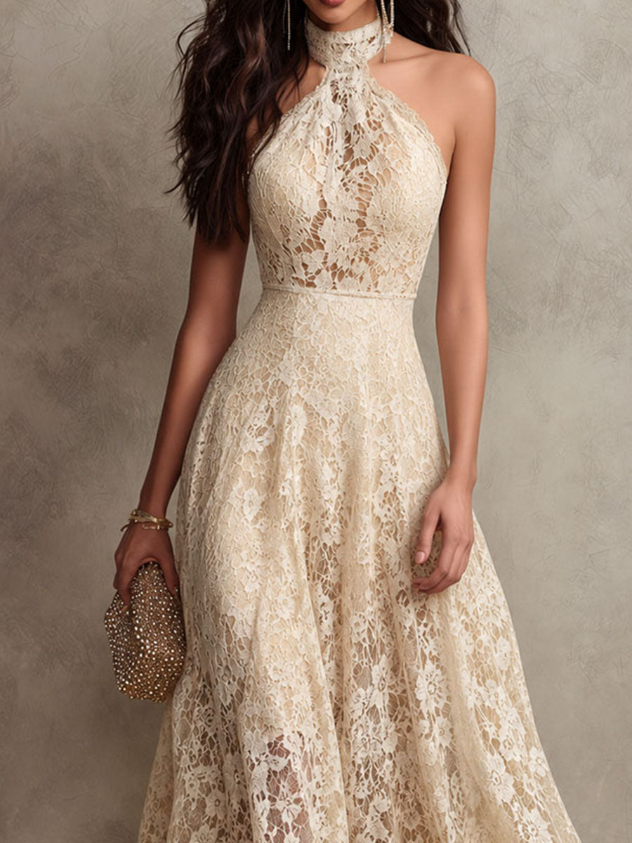 Ivory Evening Maxi Dress