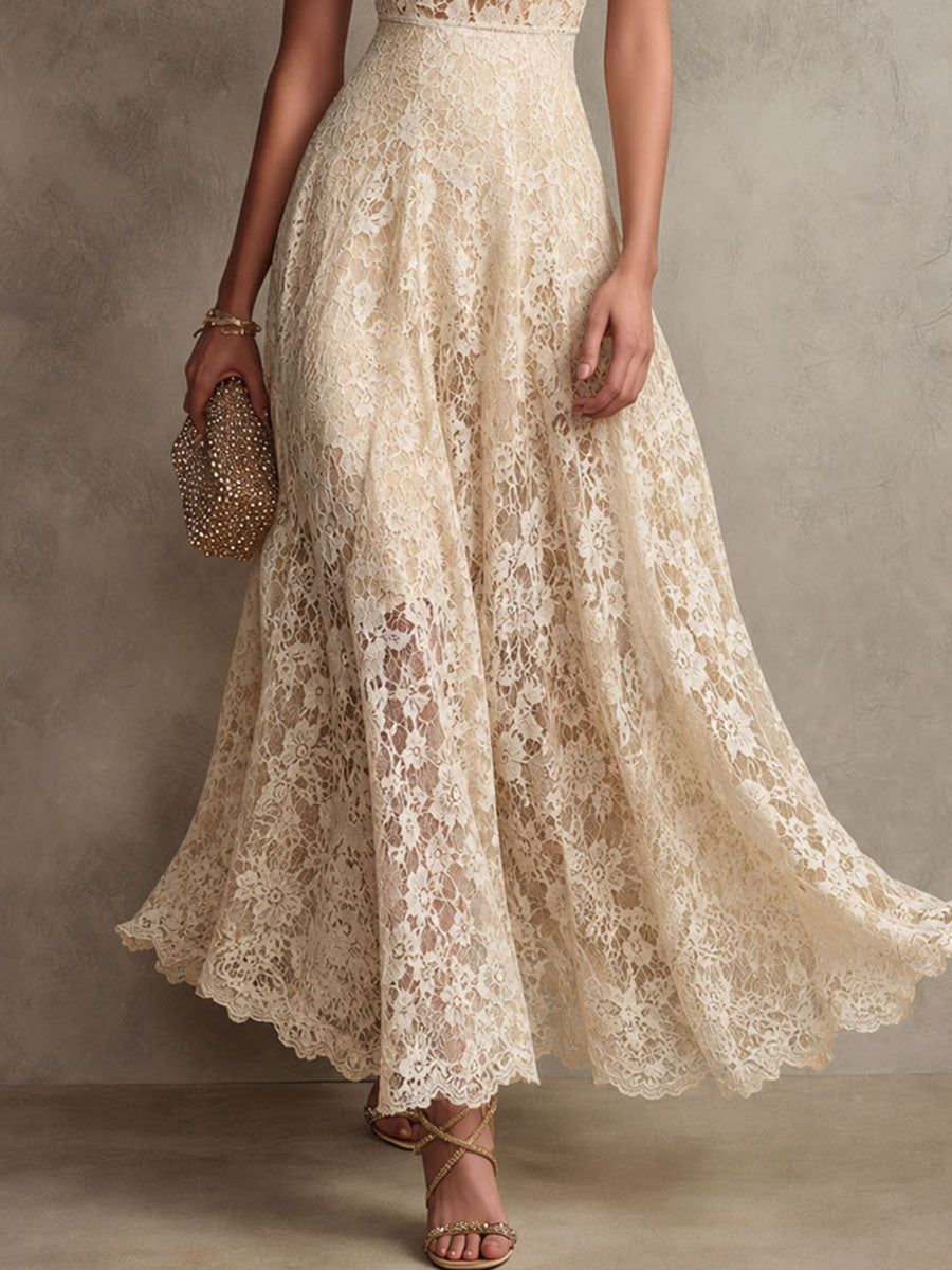 Ivory Evening Maxi Dress