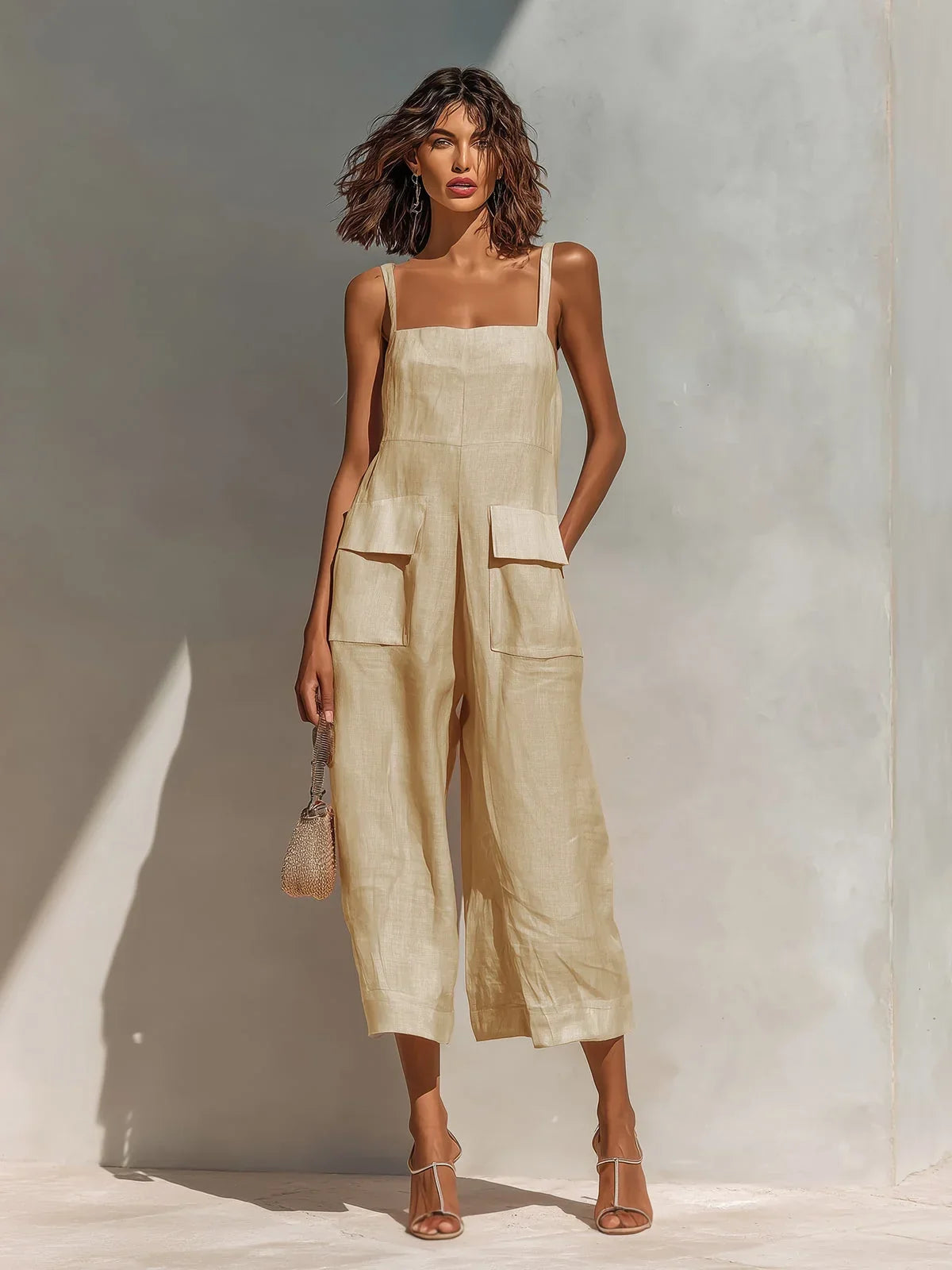 Mercedes Elegant Mono Linen and Cotton Blend
