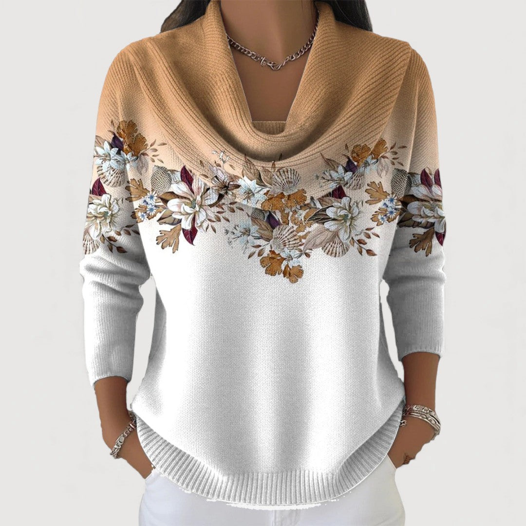 Kalani – Floral Turtleneck Sweater