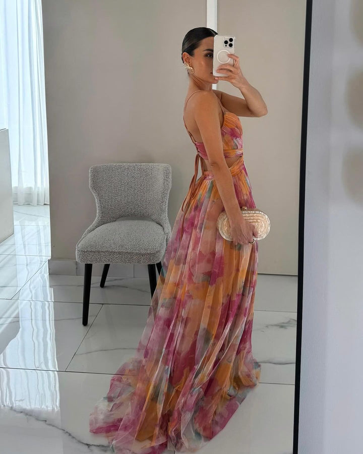 Giselle | Enchanting Floral Print Maxi Dress