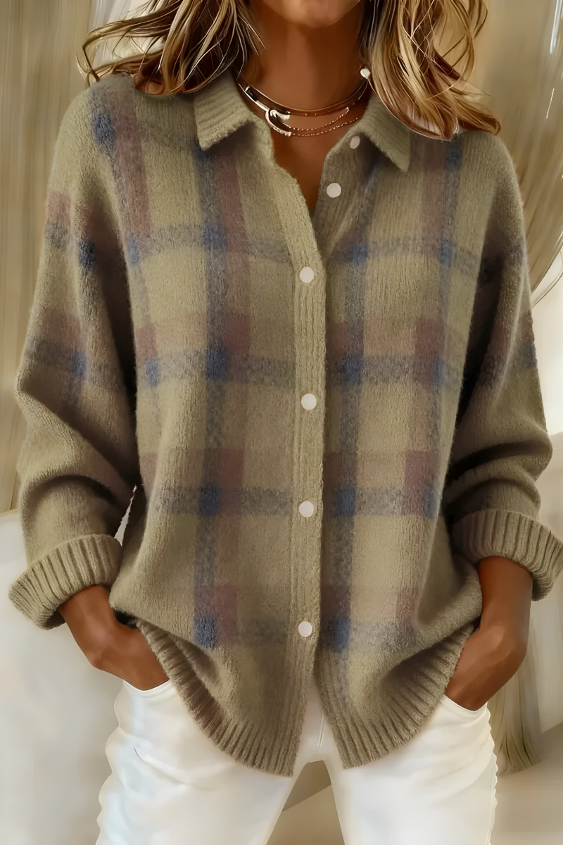 Camille™ | Plaid Cardigan