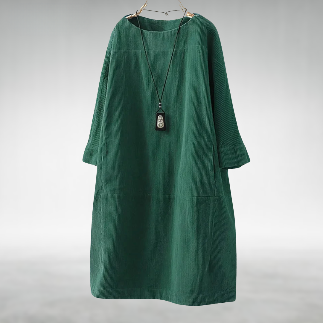 Amy™ Relaxed Corduroy Midi Dress