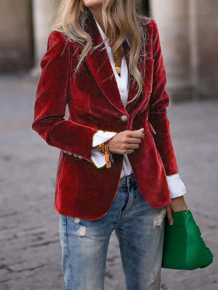 Anna | Women's Fitted Velvet Blazer