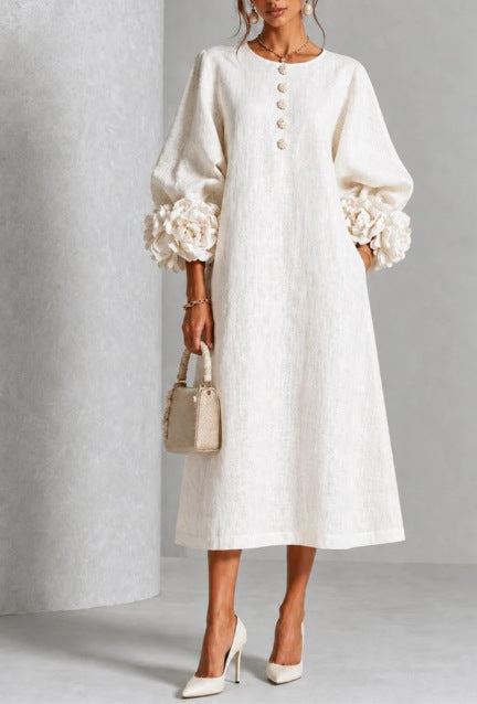 Georgia™ | Rose Cuff A-Line Dress