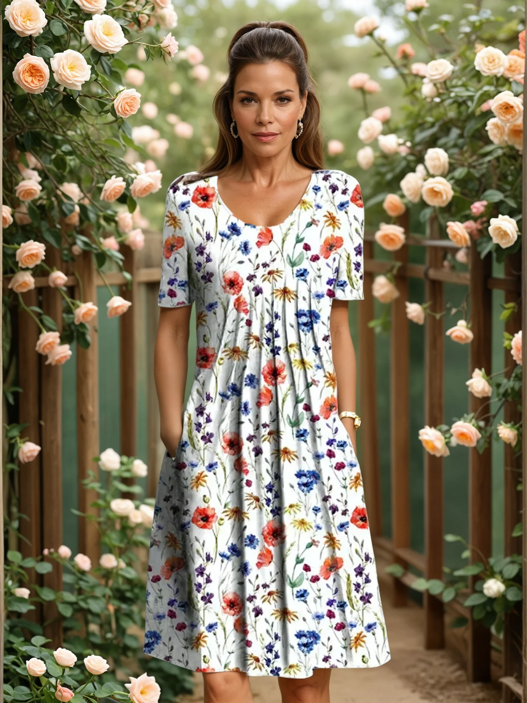 Harper | Elegant Dress with Tummy Coverage