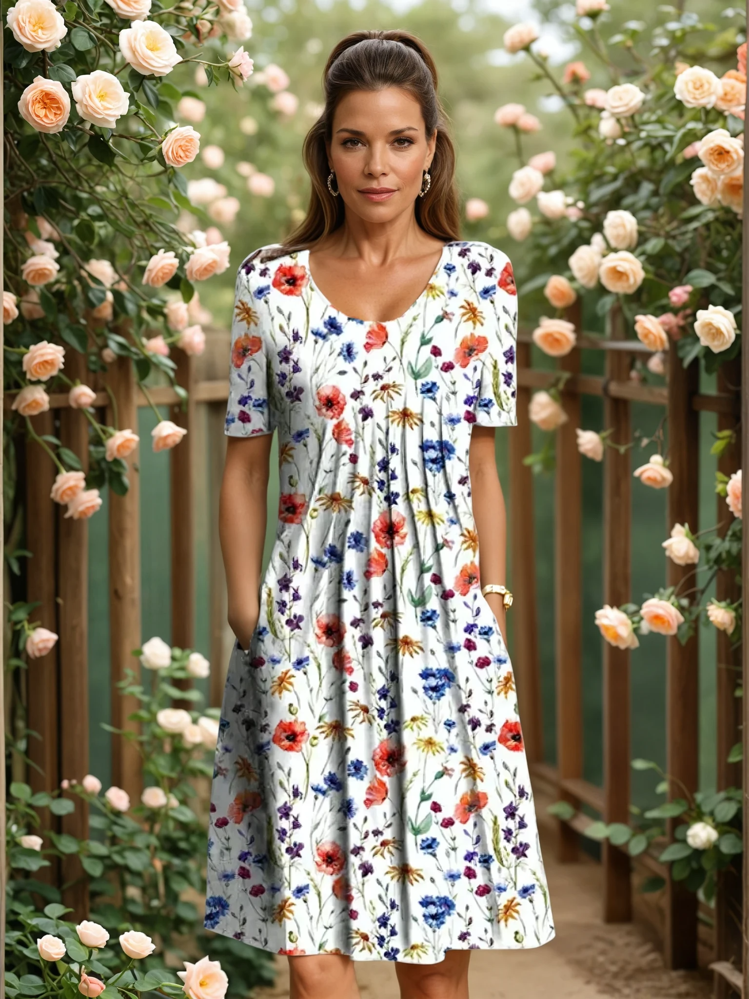 Harper | Elegant Dress with Tummy Coverage