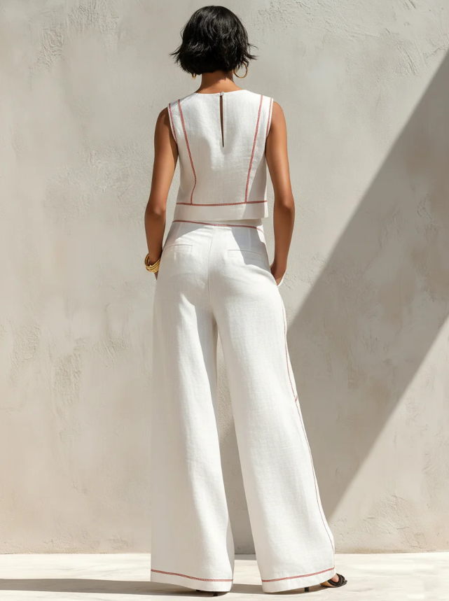Vittoria | White wide-leg co-ord