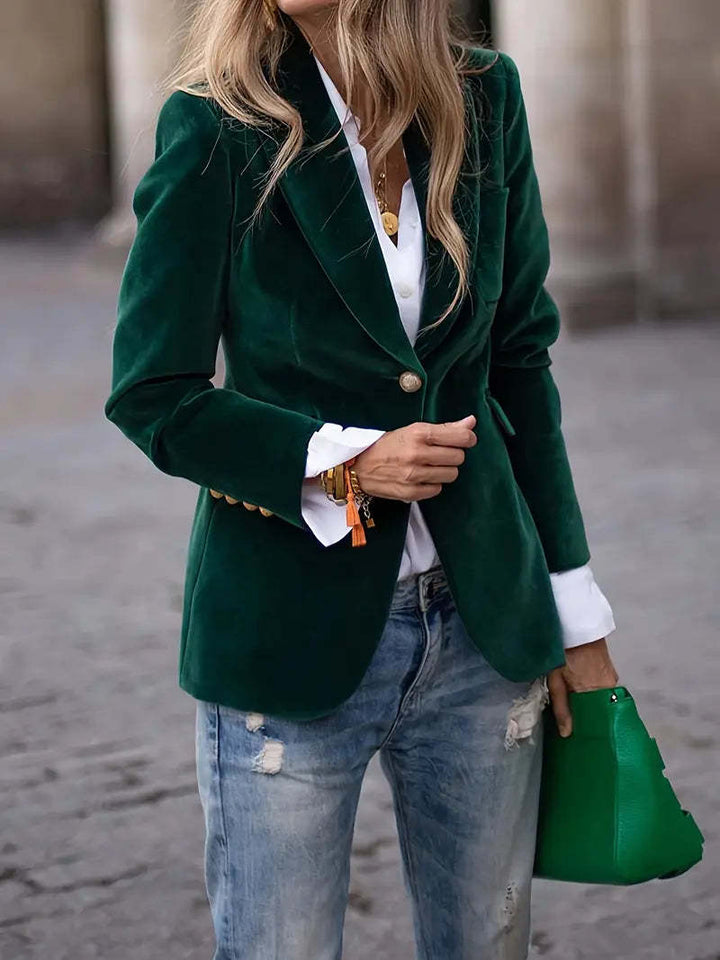 Anna | Women's Fitted Velvet Blazer