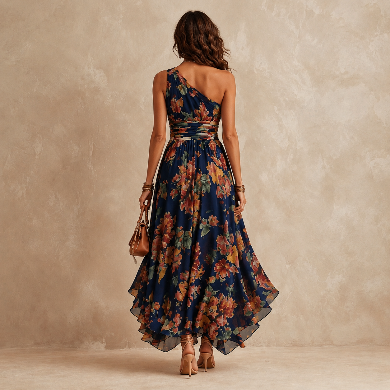 Celeste | One-Shoulder Floral Maxi