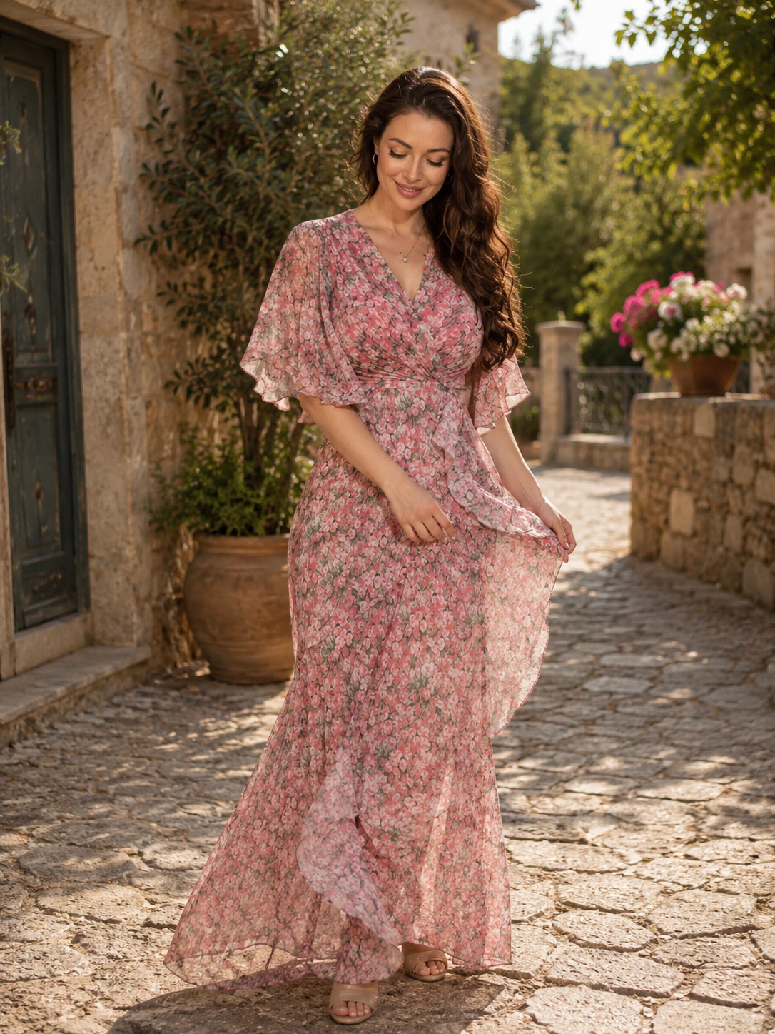 Camille | Floral Wrap Maxi Dress