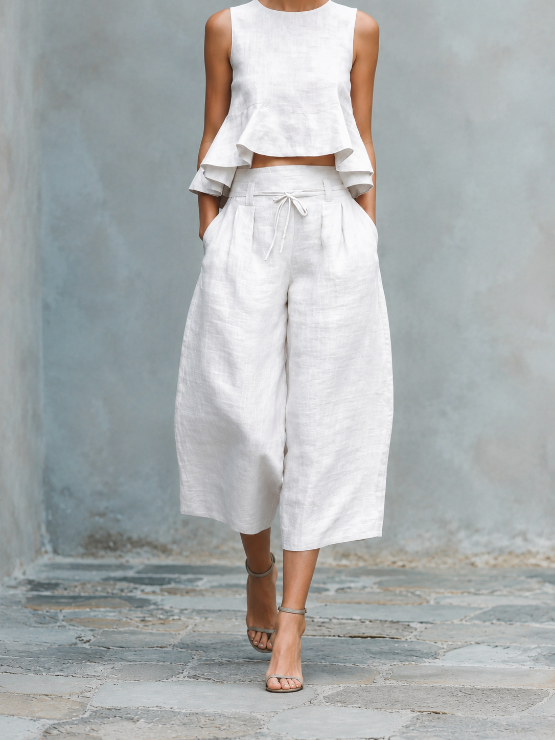Freya Women's Two-Piece Set with Ruffled Hem
