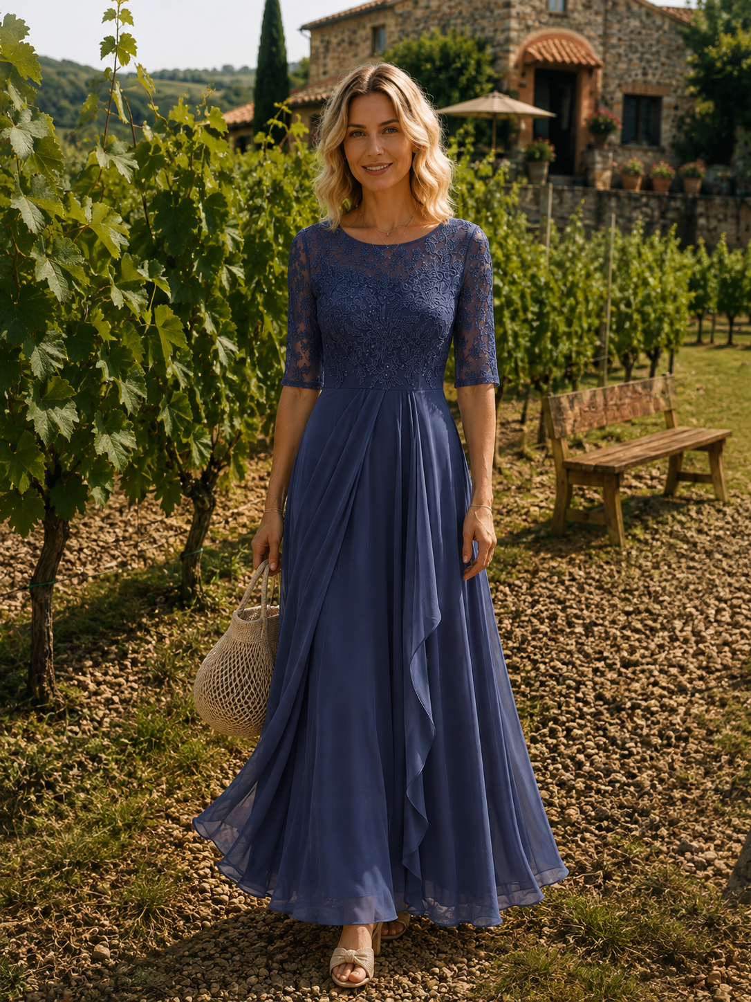 Rosa | Lace Midi Dress