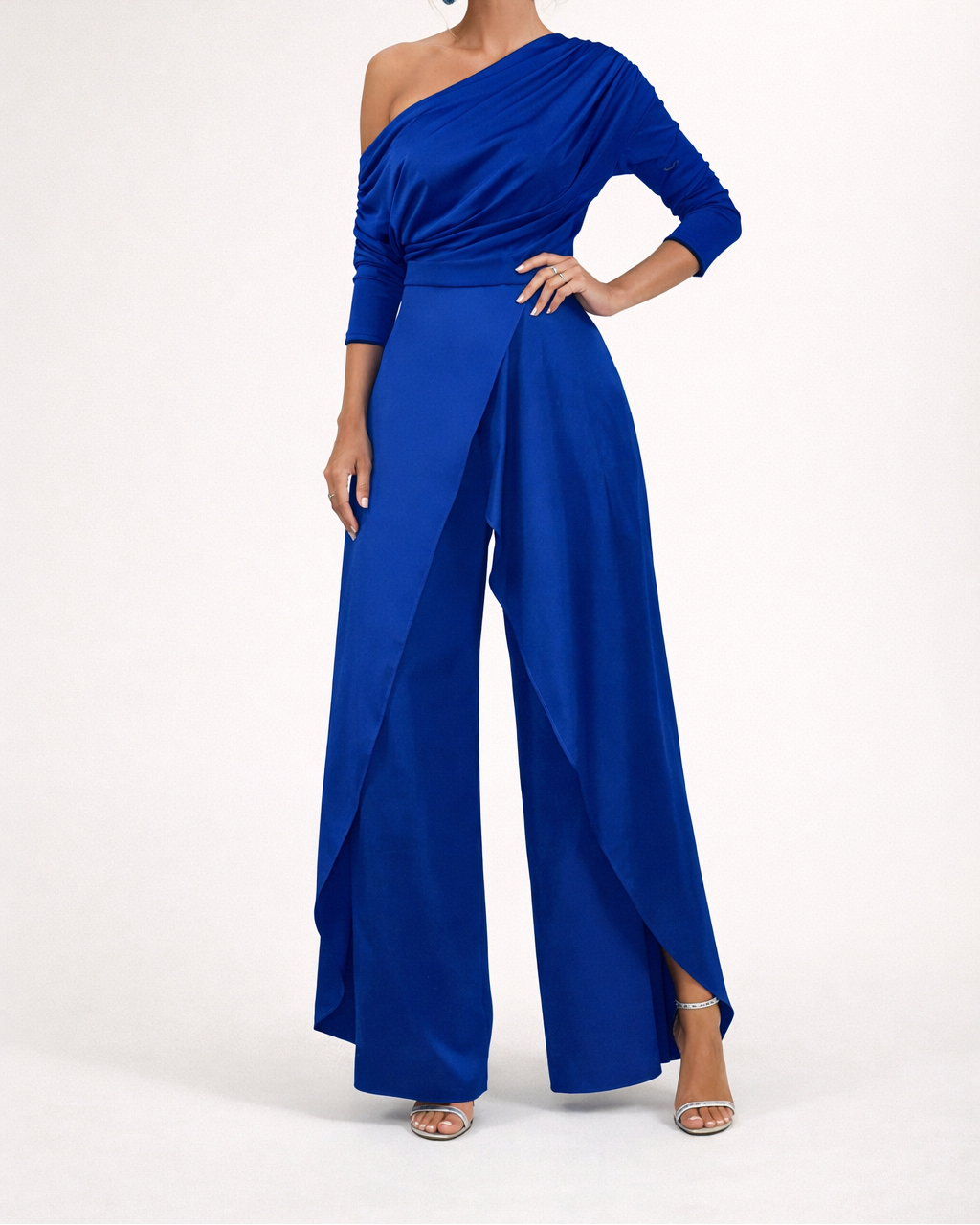 Thalia™ | One-Shoulder Overlay Jumpsuit