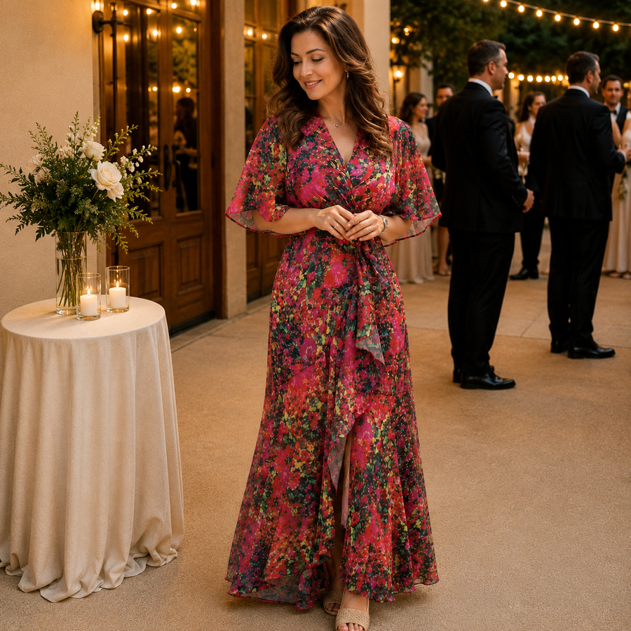 Camille | Floral Wrap Maxi Dress