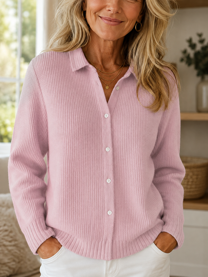 CLARISSA | COLLARED KNIT CARDIGAN