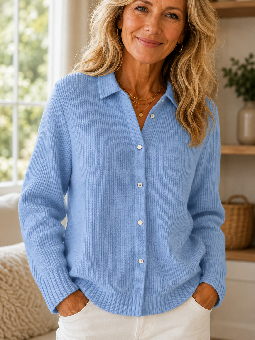 CLARISSA | COLLARED KNIT CARDIGAN
