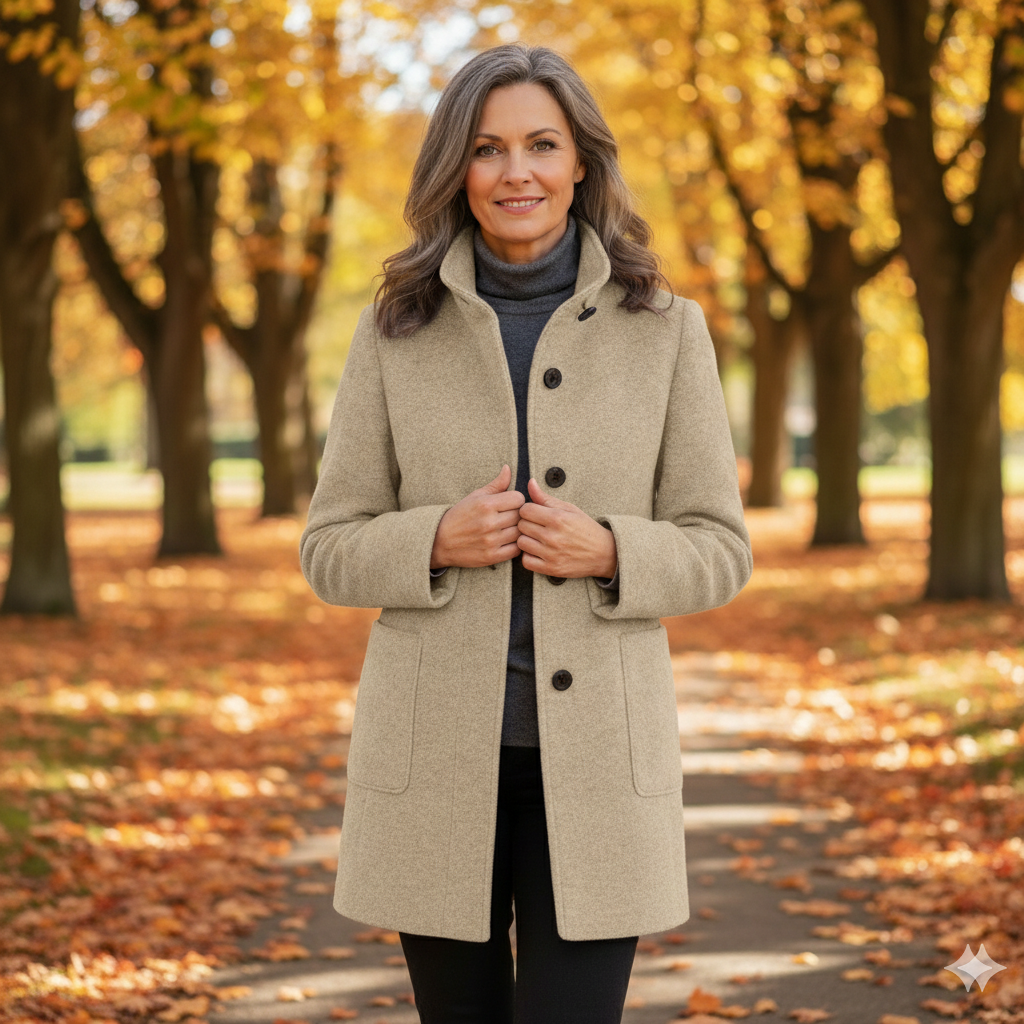 Tess | Classic Wool-Blend Coat for Women