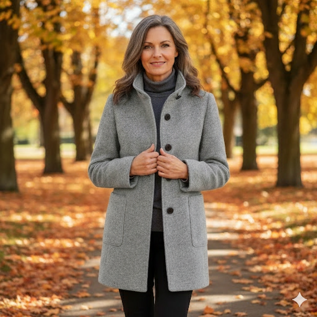 Tess | Classic Wool-Blend Coat for Women
