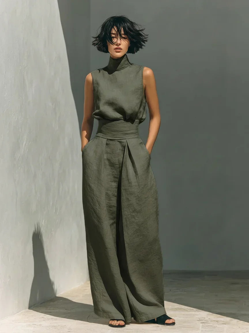 Joana Elegant Cotton and Linen Set