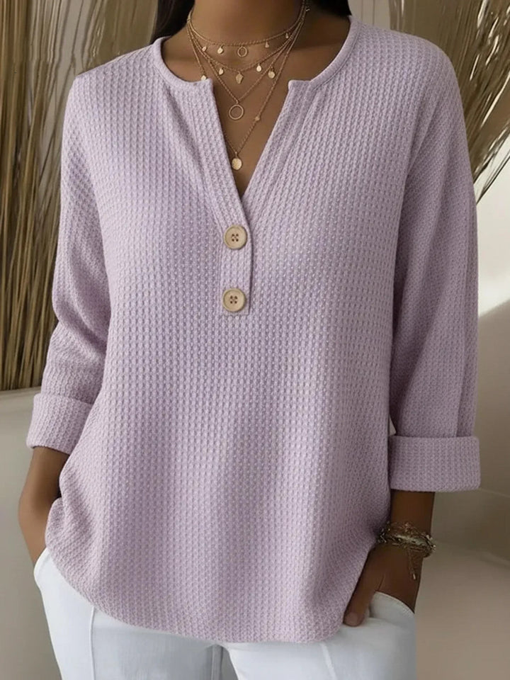 Lucinda™ | Henley Button Top