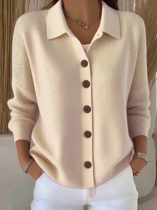 Josephine™ | Button-Front Collared Cardigan