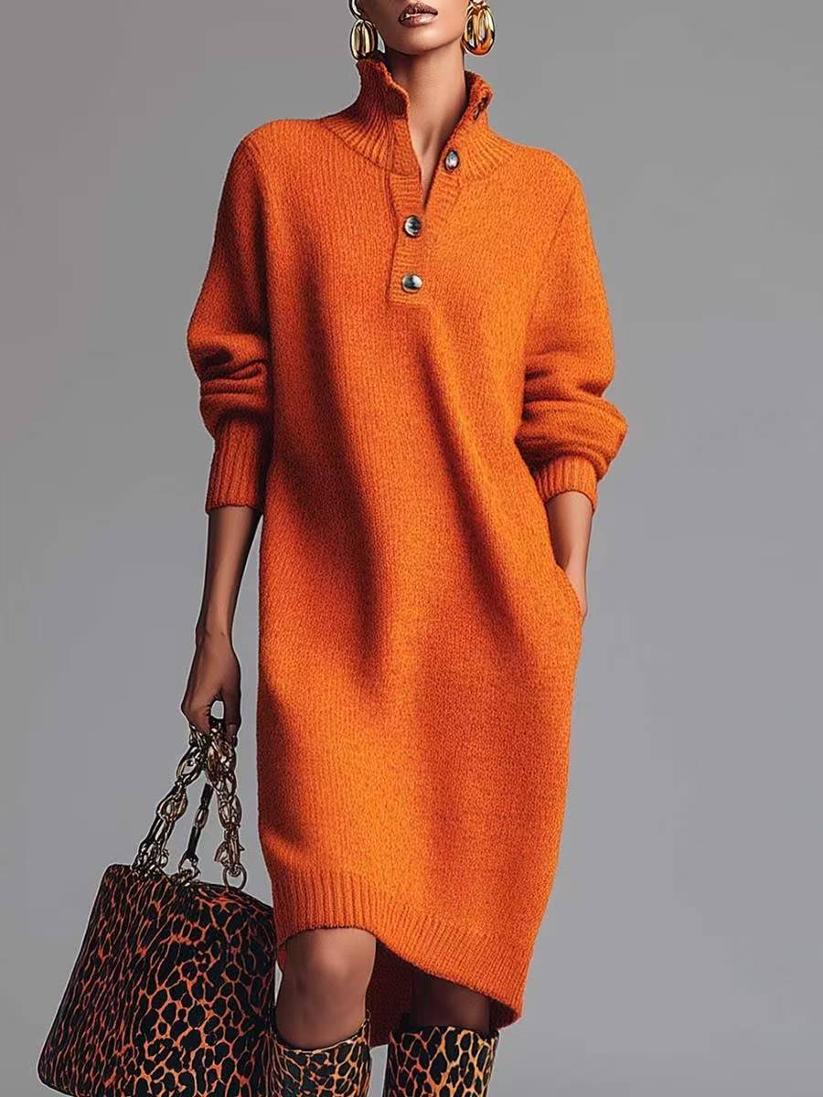 Marnie | Elegant Button-Up Jumper Dress