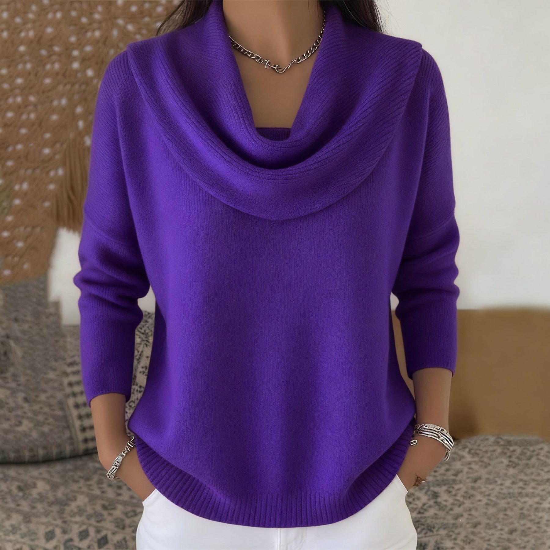 Demi – Draped Neck Sweater