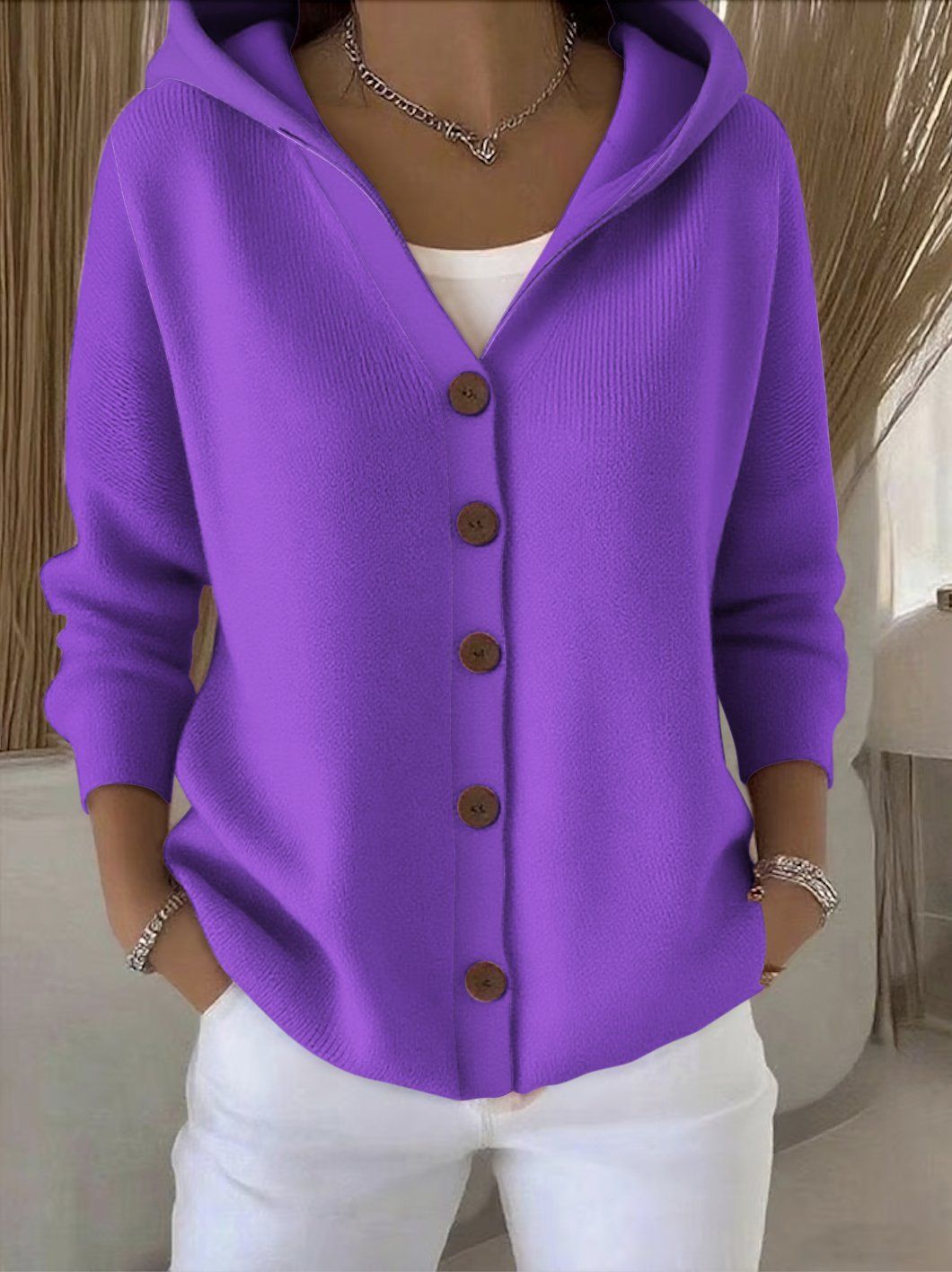 Everly – Hooded Knit Cardigan