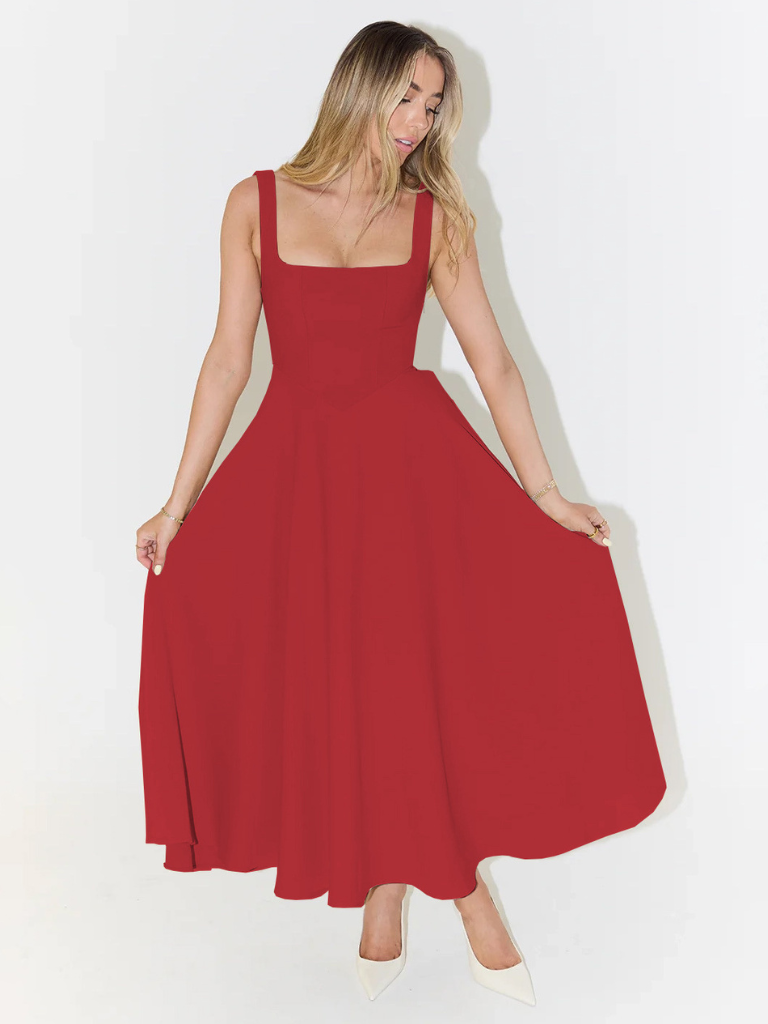 Audrey Square-Neck Dress
