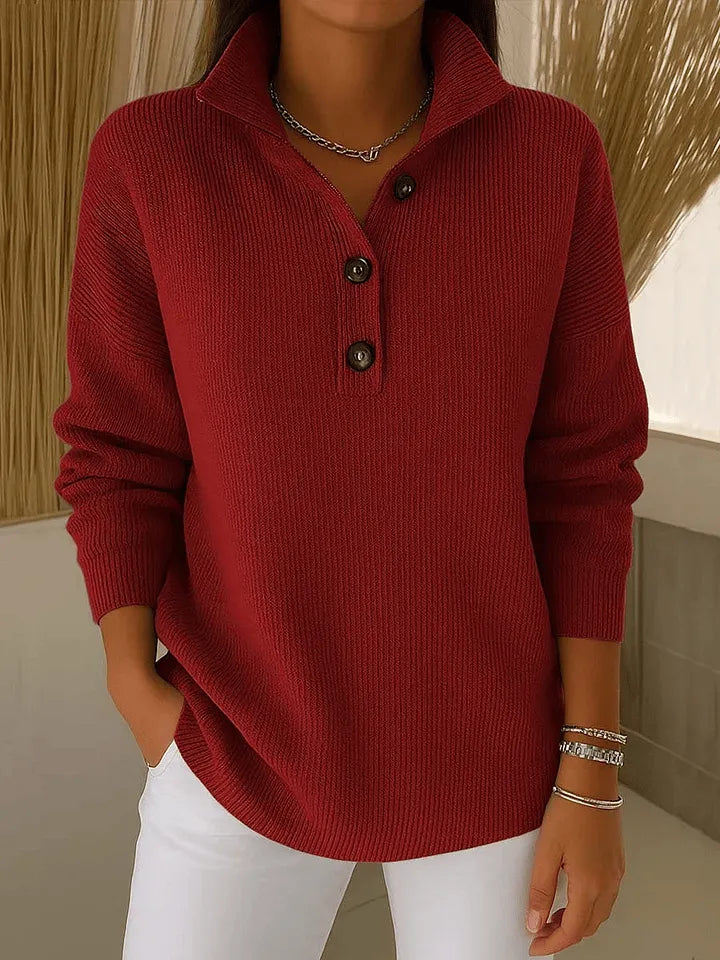 Florence™ | V-Neck Polo Sweater