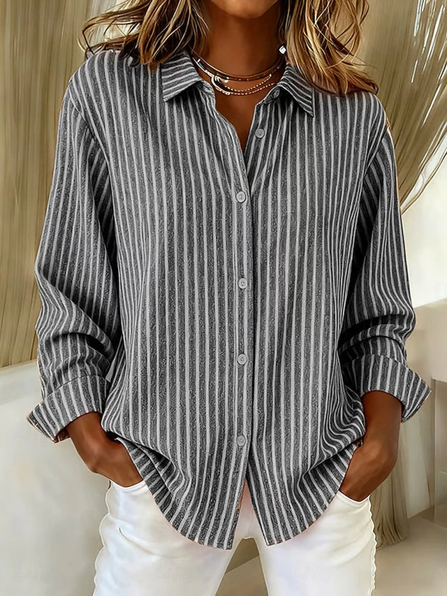 Jacqueline™ | Striped Button-Down Shirt