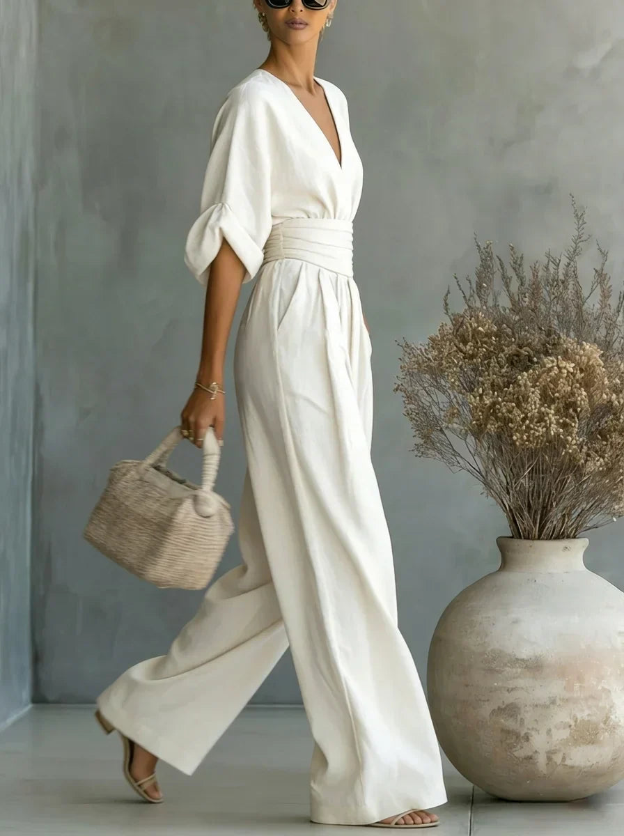Leandra Essential Jumpsuit with V-Neck
