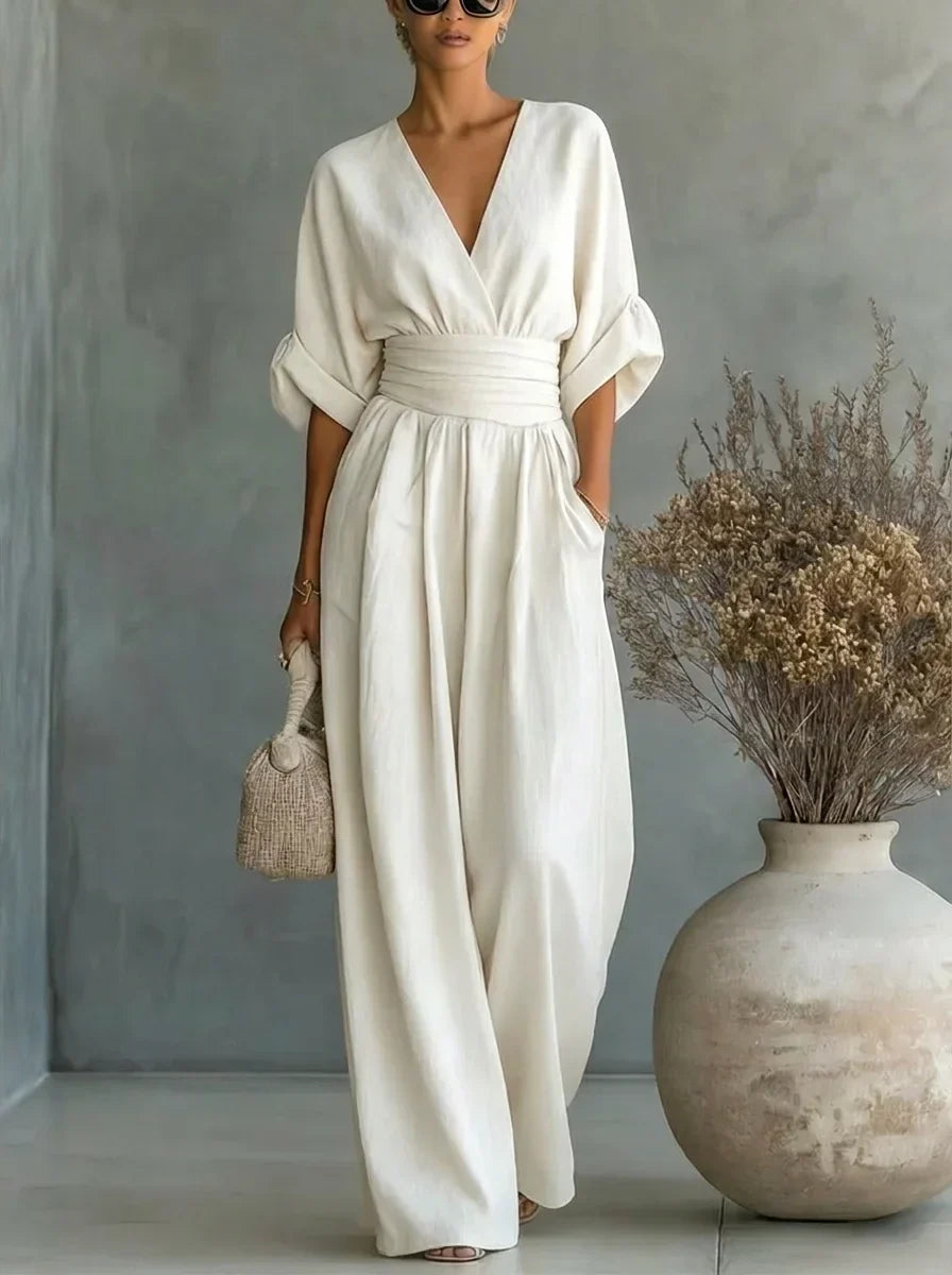 Leandra Essential Jumpsuit with V-Neck