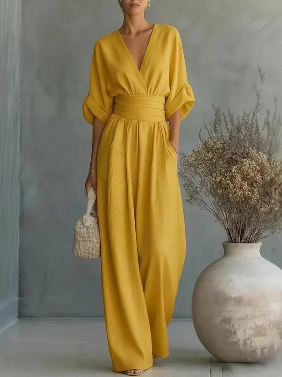 Leandra Essential Jumpsuit with V-Neck