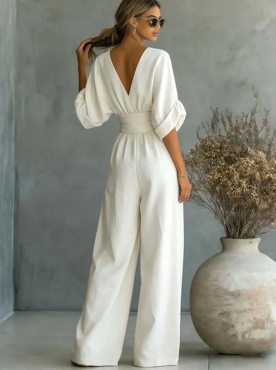 Leandra Essential Jumpsuit with V-Neck