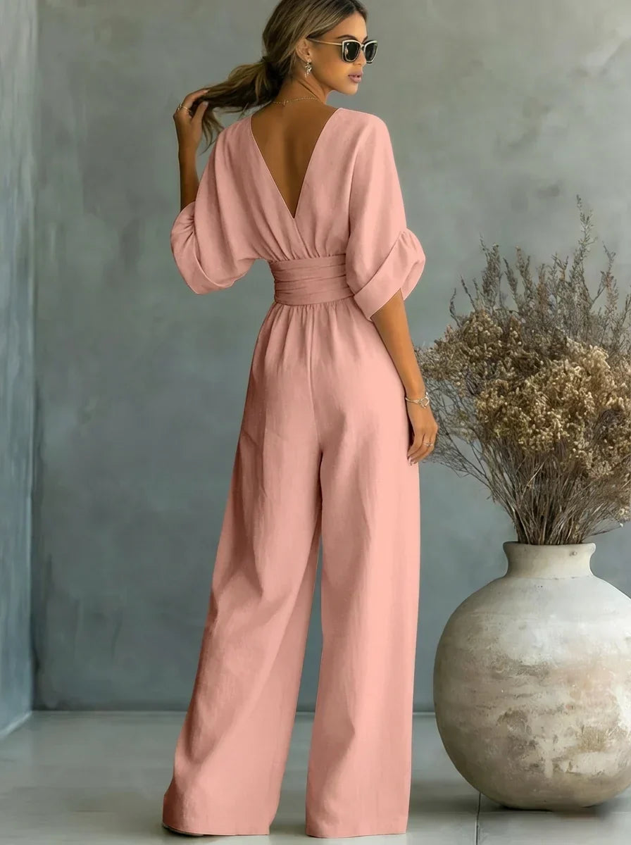 Leandra Essential Jumpsuit with V-Neck