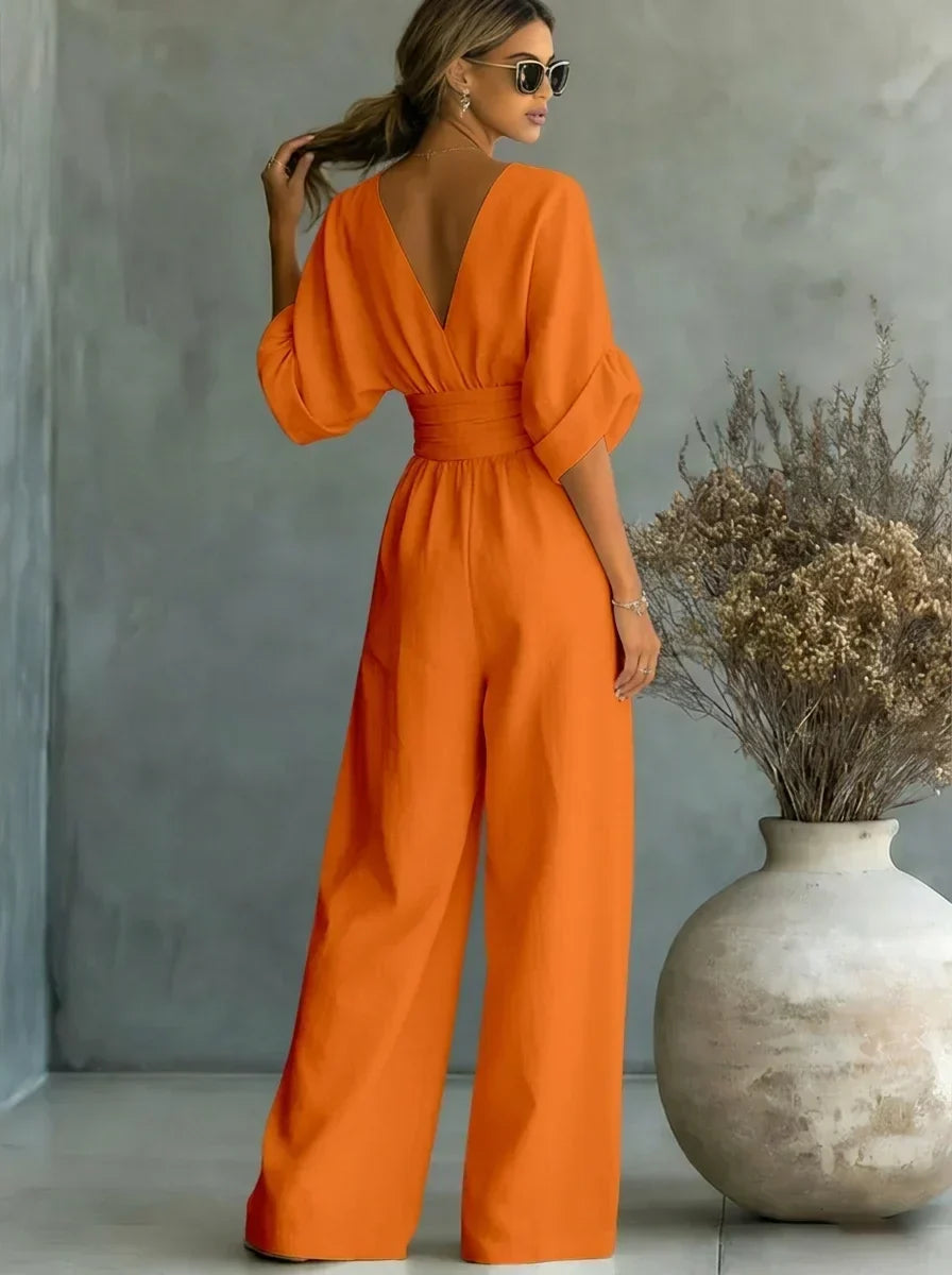 Leandra Essential Jumpsuit with V-Neck