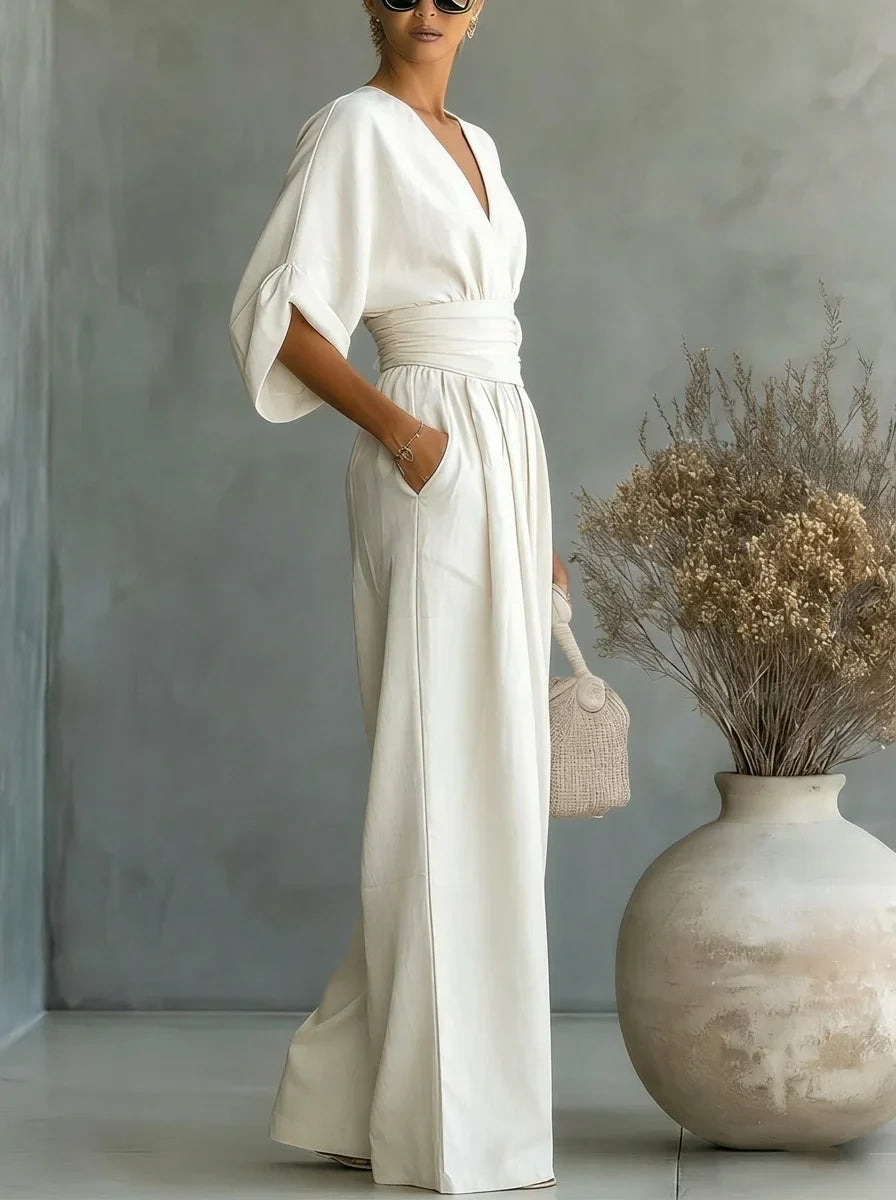 Leandra Essential Jumpsuit with V-Neck
