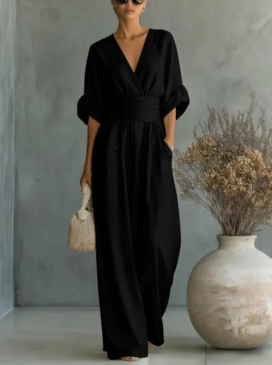 Leandra Essential Jumpsuit with V-Neck