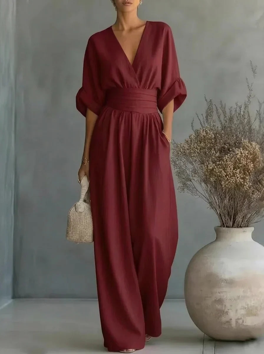 Leandra Essential Jumpsuit with V-Neck