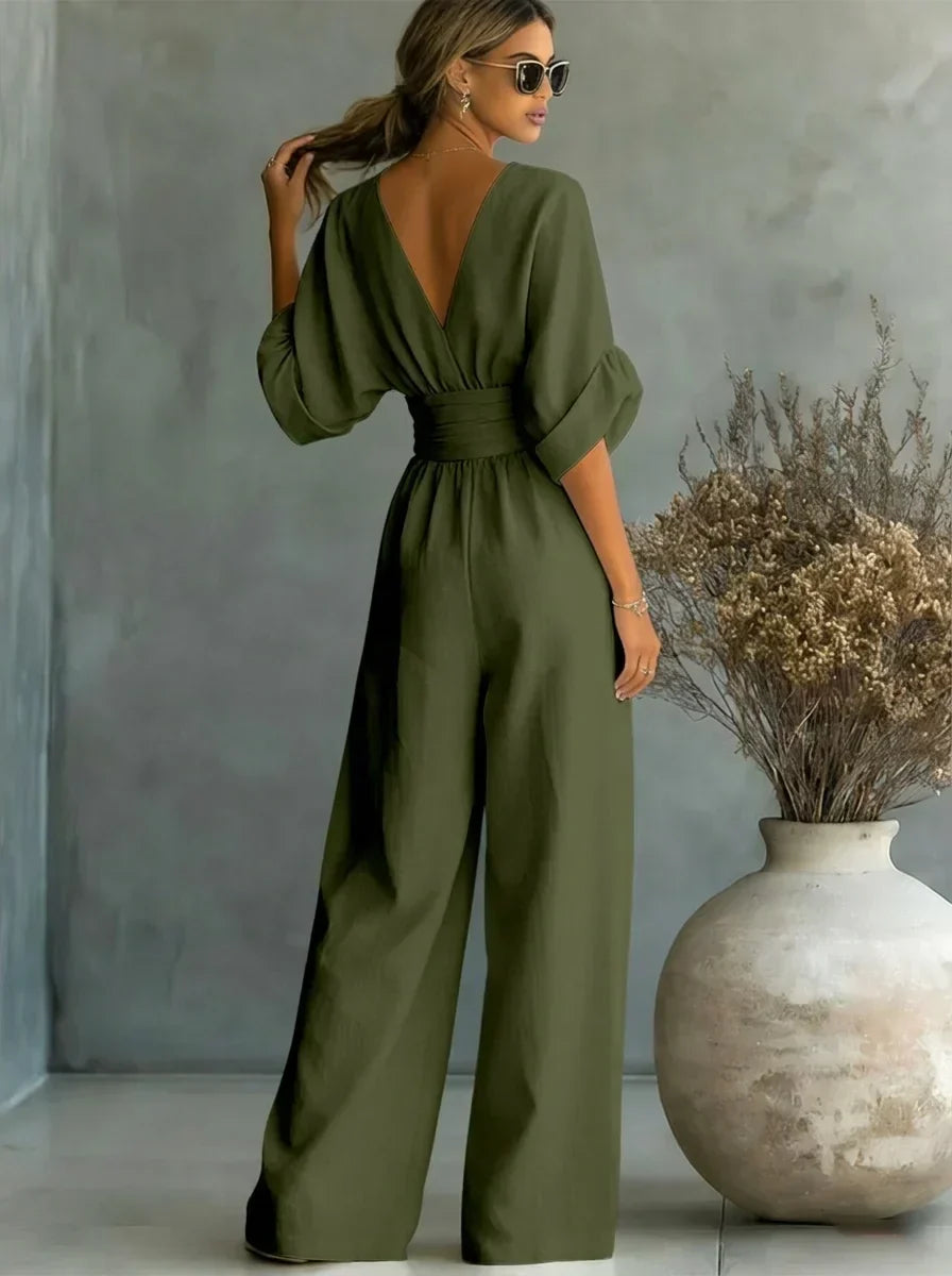 Leandra Essential Jumpsuit with V-Neck