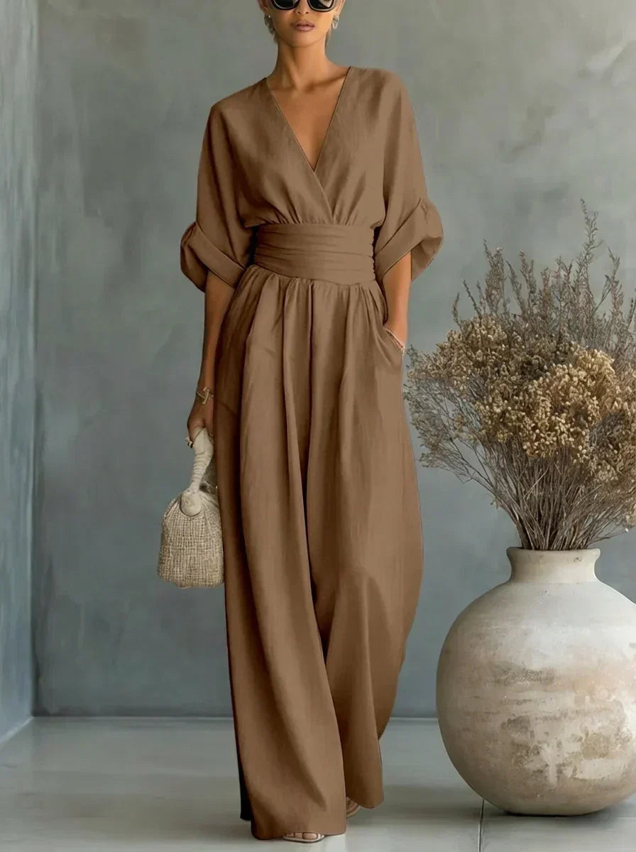 Leandra Essential Jumpsuit with V-Neck