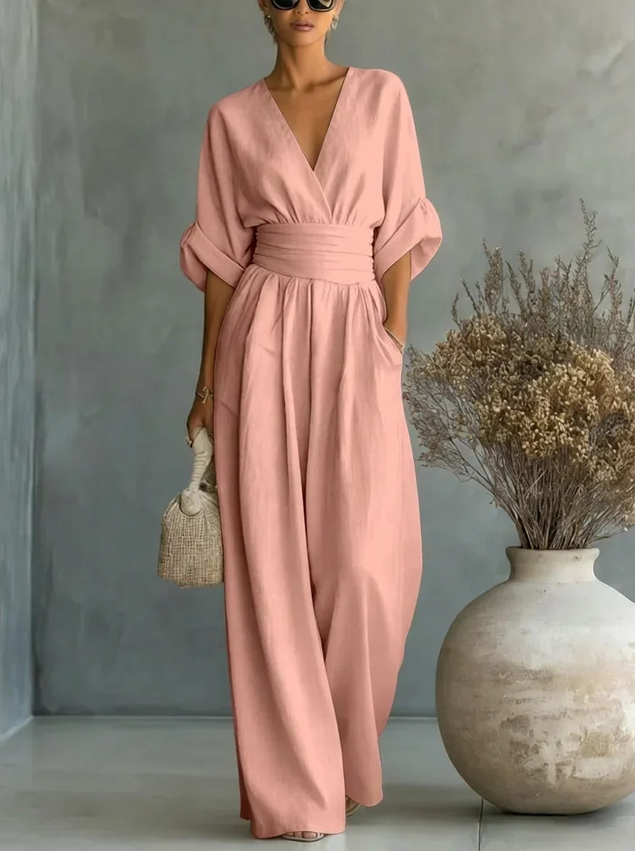 Leandra Essential Jumpsuit with V-Neck