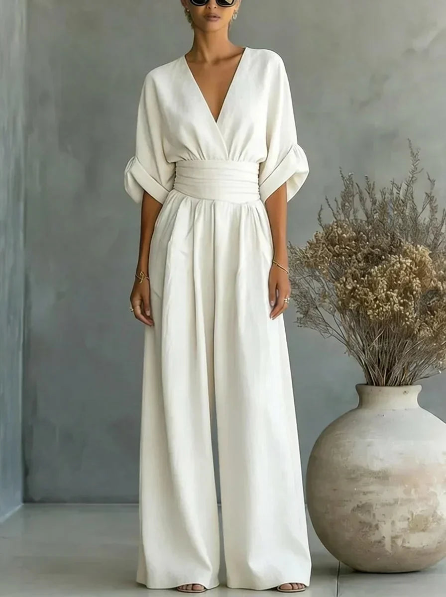 Leandra Essential Jumpsuit with V-Neck