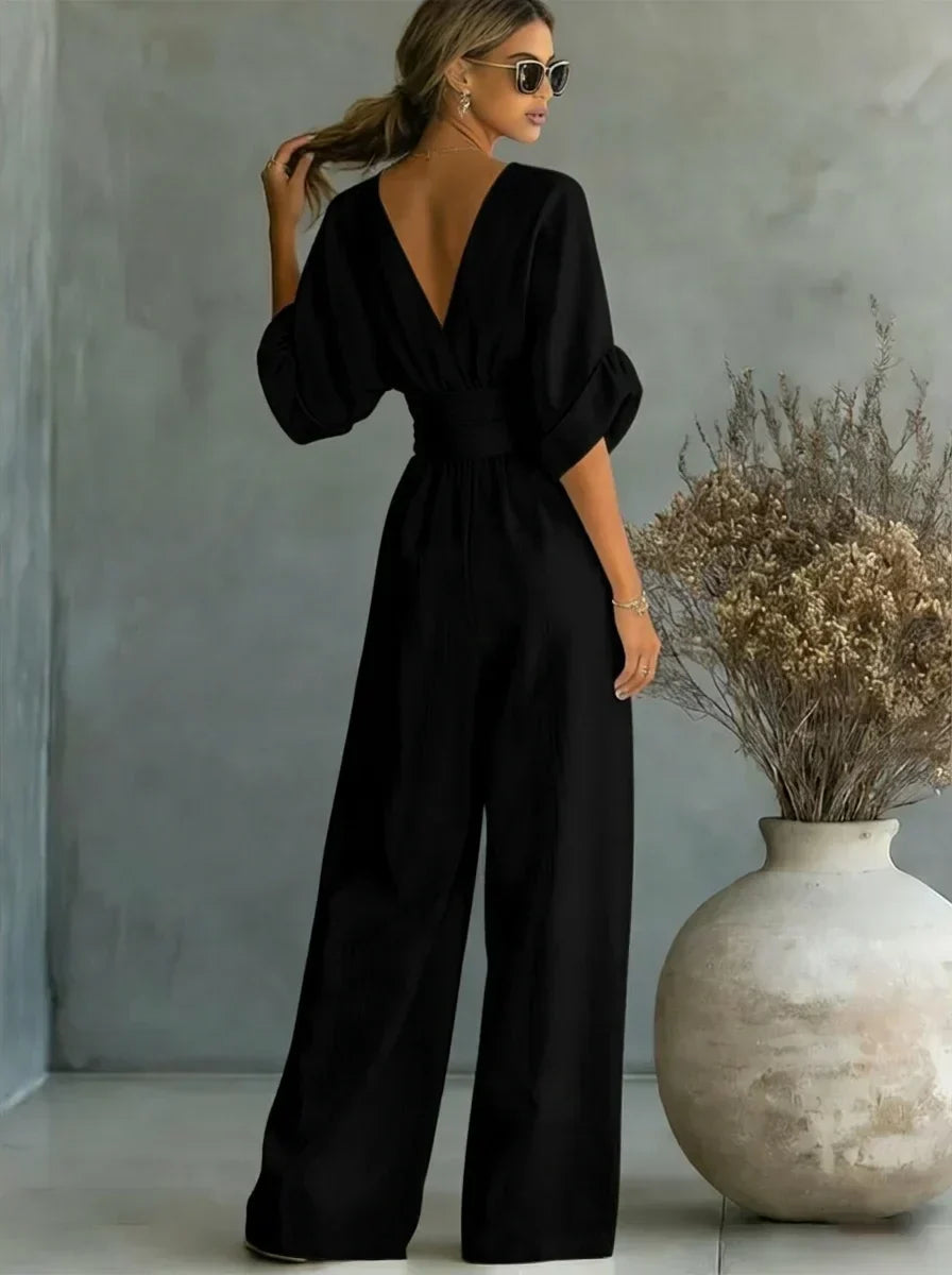 Leandra Essential Jumpsuit with V-Neck